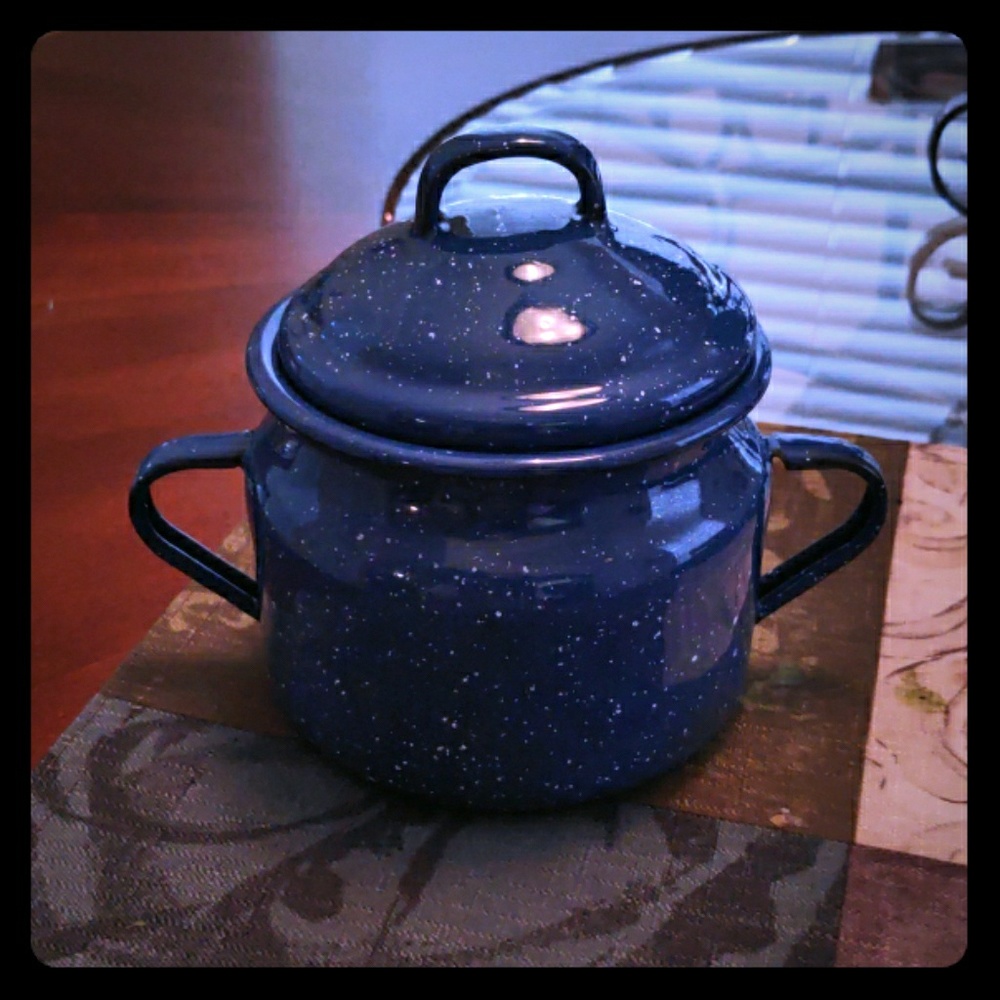 Cute Blue Camping Pot